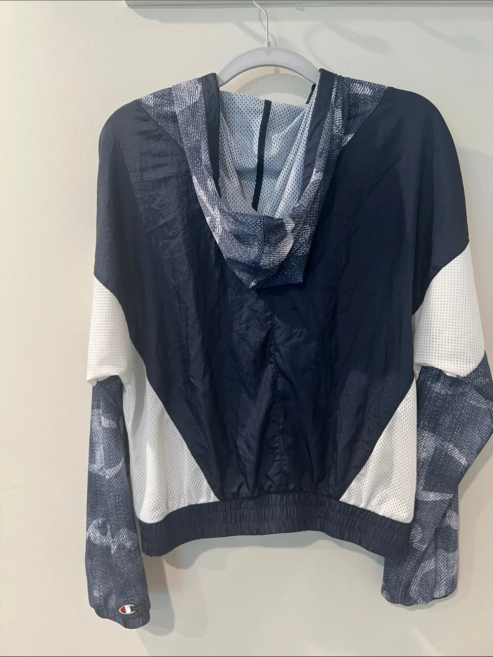 Champion Navy and White Pullover Anorak